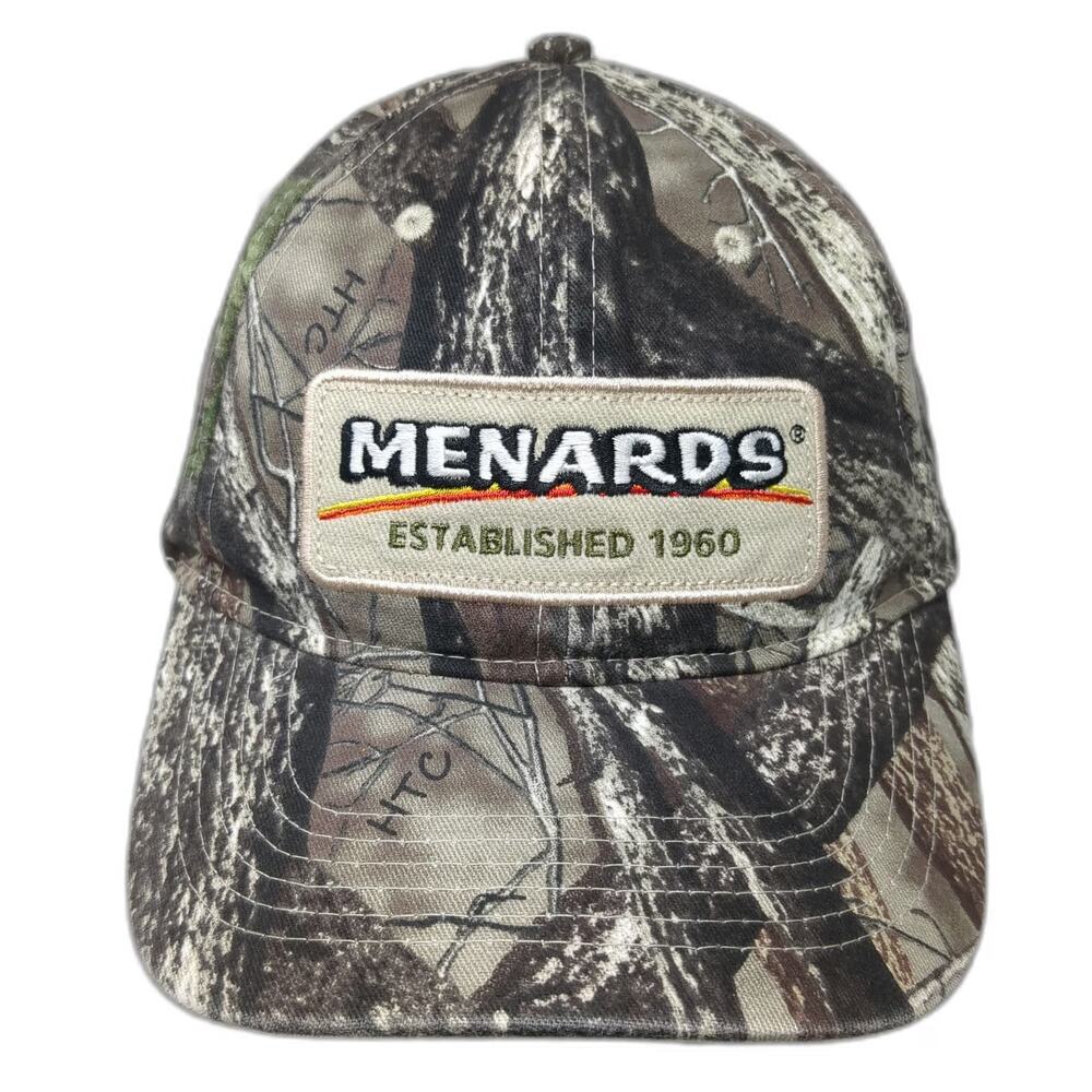 TrueTimber Menards 1960 Camo Baseball Cap One Size Brown Strapback Hat Patch